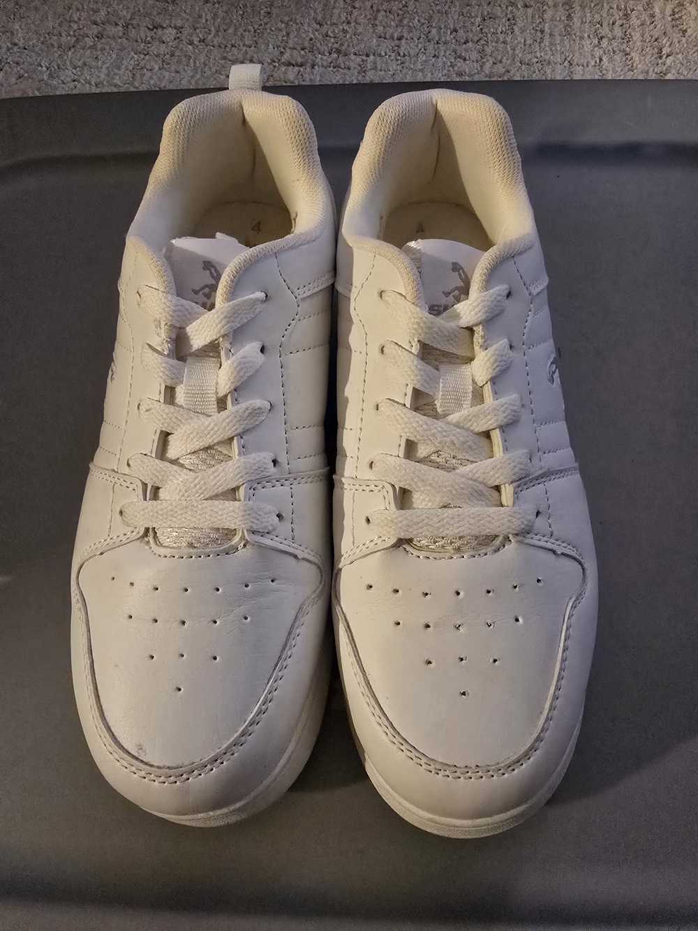 Kids All-White Lace-Up Sneakers - Casual Comfort